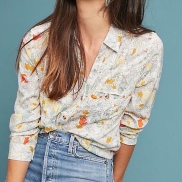 Anthropologie Tops - Anthropologie 12 of 52 Conversations Floral Blouse